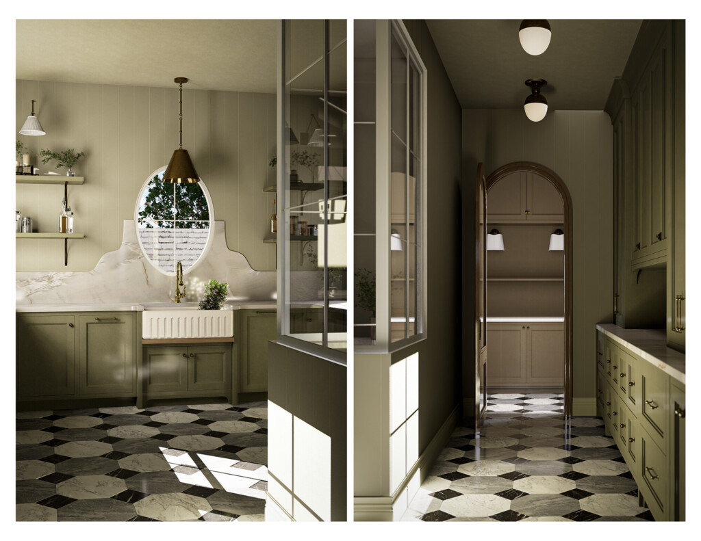 Cotswold Colonial Back Kitchen Rendering